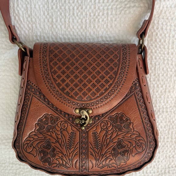 Alma Mia leather purse crossbody style - Picture 3 of 6